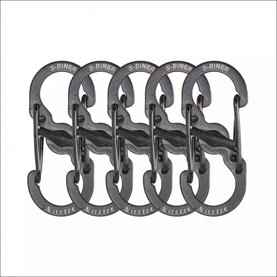 Penkių Nite Ize S-Biner MicroLock karabinų rinkinys