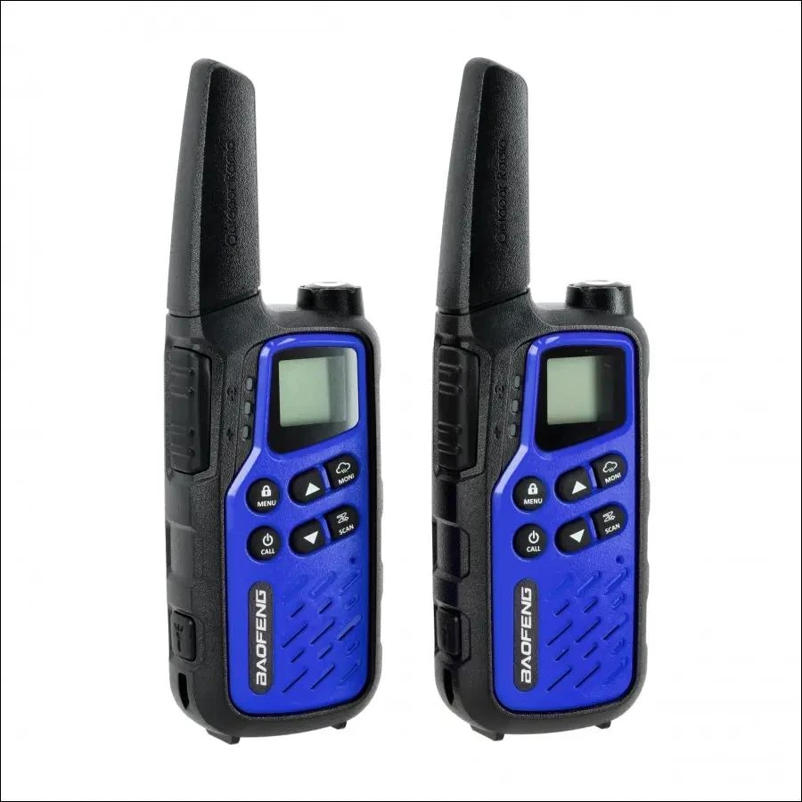 Radijo Stotelė - Baofeng BF-T25E 16 Kanalų VOX 10 km Nuotolis 1400mAh Baterija Tamsiai Mėlyna