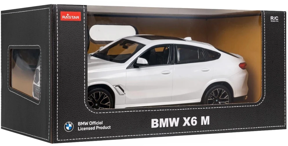 RASTAR 99200 baltas nuotoliniu būdu valdomas BMW X6 M automobilis, 1:14