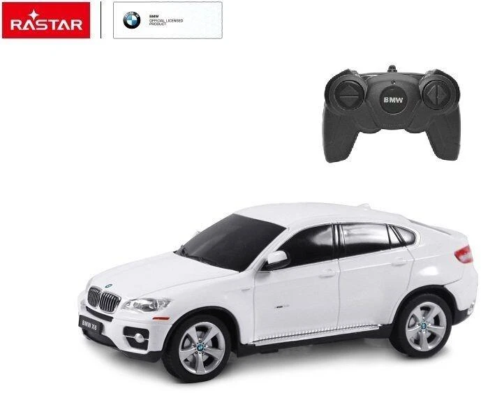 RASTAR BMW X6 1:24 baltas nuotoliniu būdu valdomas automobilis