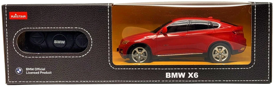 RASTAR BMW X6 nuotoliniu būdu valdomas automobilis, 1:24, 31700, raudonas