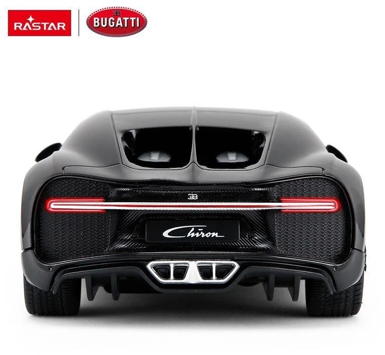 RASTAR Bugatti Chiron R/C 1:24 juodas nuotoliniu būdu valdomas automobilis