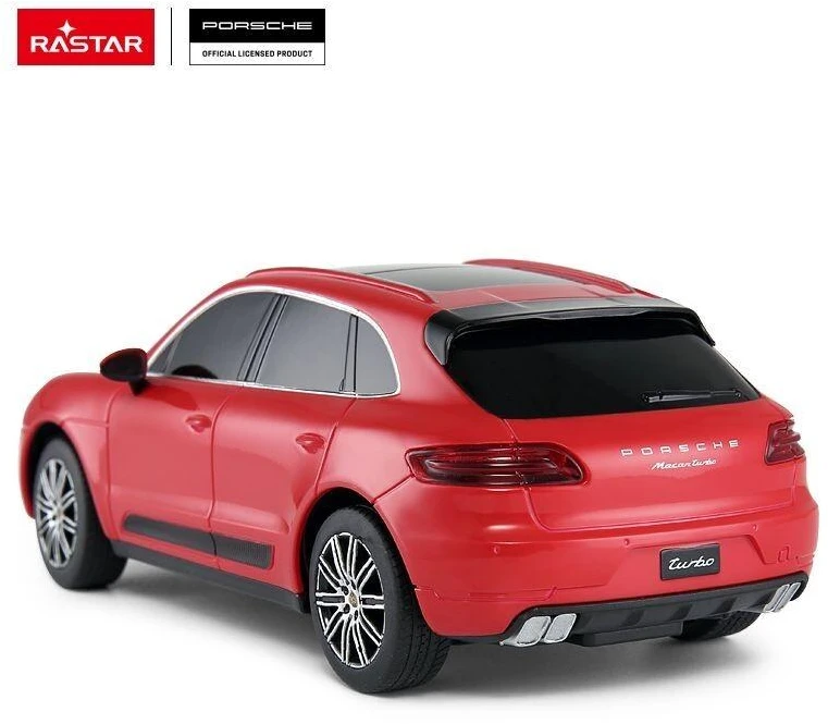 RASTAR Porsche Macan Turbo 1:24 raudonas nuotoliniu būdu valdomas automobilis