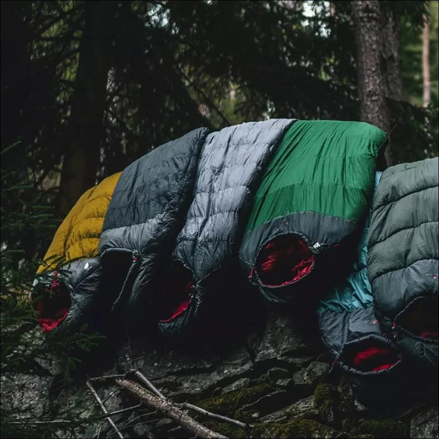 Robens Serac 600 pūkinis miegmaišis kairiarankiams -14C (195 cm) - juodas