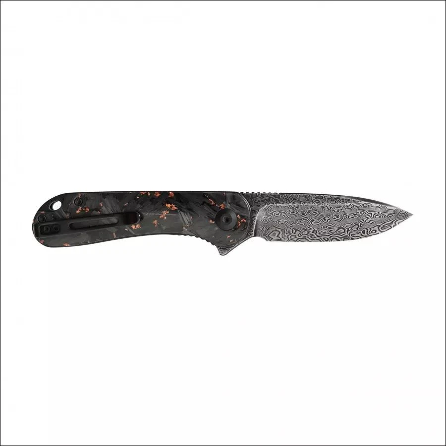 Cedrus Sulankstomas peilis Civivi Elementum C907C-DS3 shredded carbon / copper