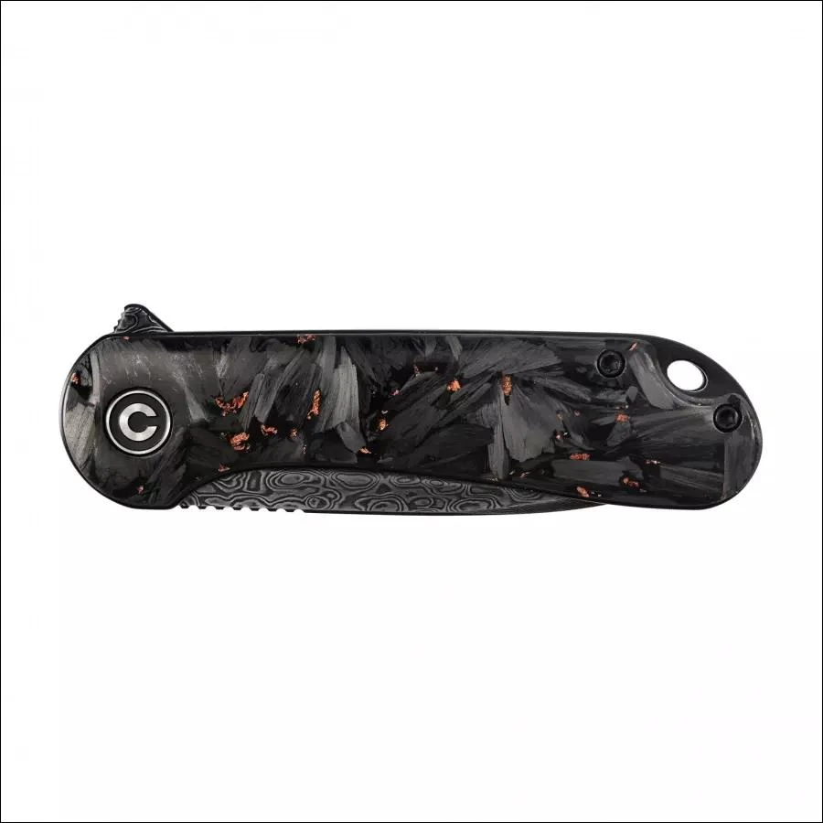 Cedrus Sulankstomas peilis Civivi Elementum C907C-DS3 shredded carbon / copper