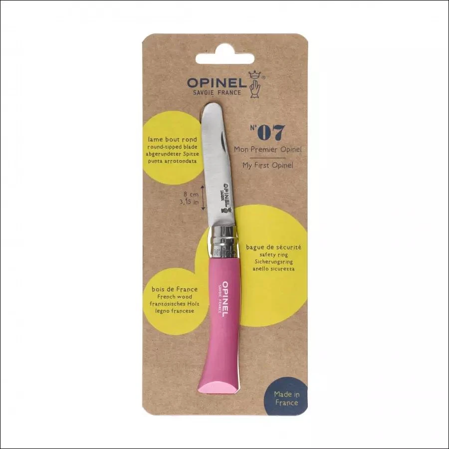 Vaikiškas peilis My first Opinel Nr.7 rožine rankena