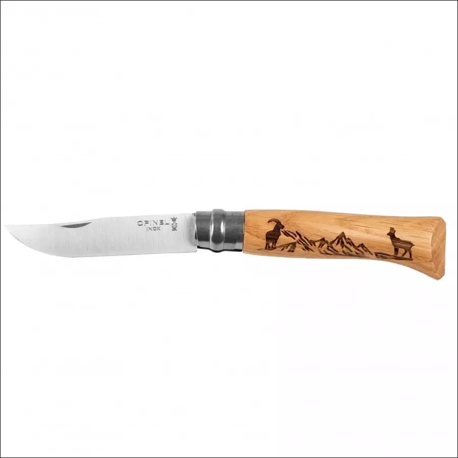Opinel peilis 8 inox ąžuolas Animal serija - gemzė