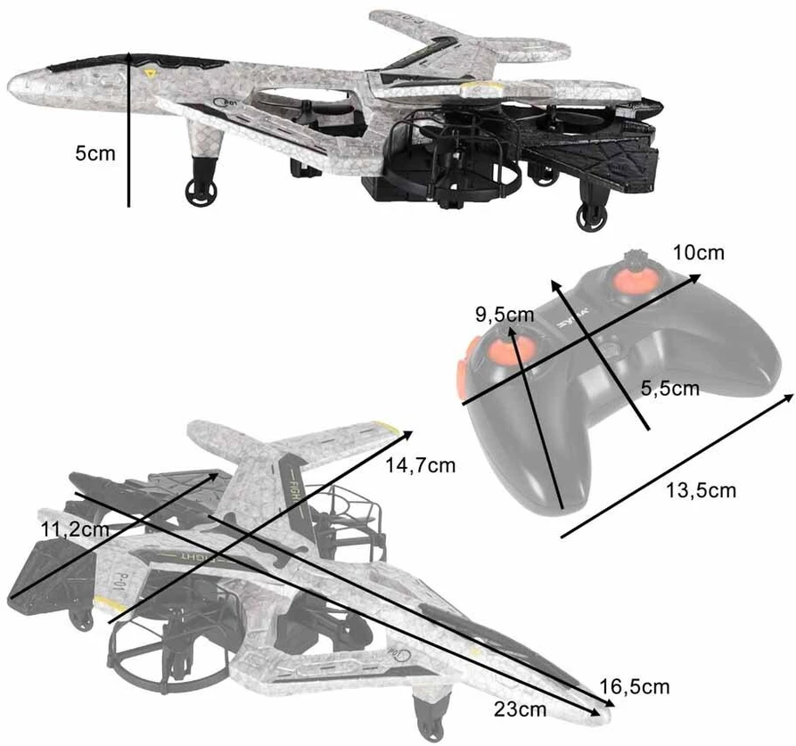SYMA P01 nuotoliniu būdu valdomas dronas su LED, 2,4 GHz, 360° akrobatika, automatiniu pakilimu ir skrydžio stabilizavimu