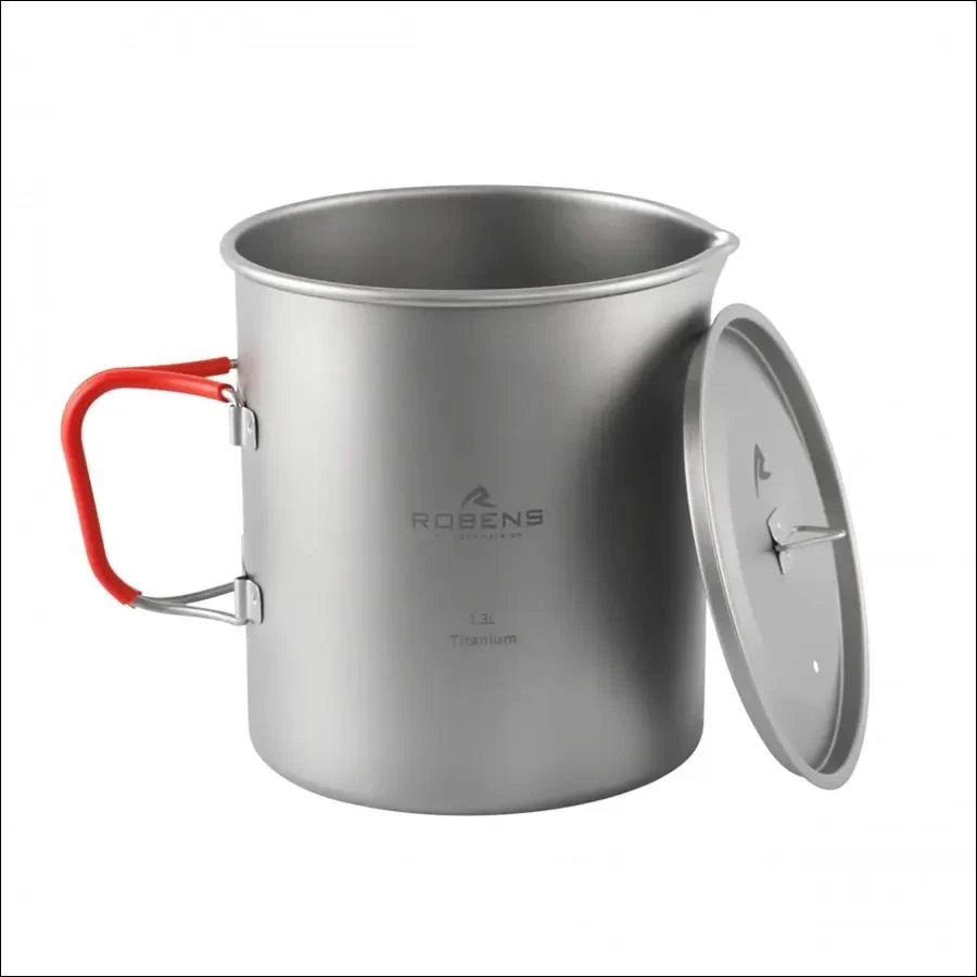 Titaninis puodas Robens Forge Duo Pot Ultralight 1,3 l – sidabrinis