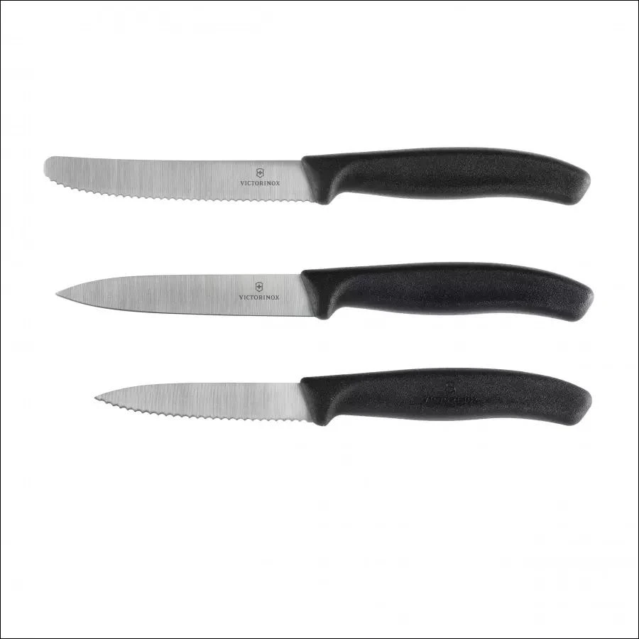 Victorinox Swiss Classic 6.7113.34 3 vnt. virtuvinių peilių rinkinys, juodas