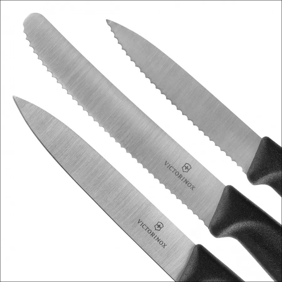 Victorinox Swiss Classic 6.7113.34 3 vnt. virtuvinių peilių rinkinys, juodas