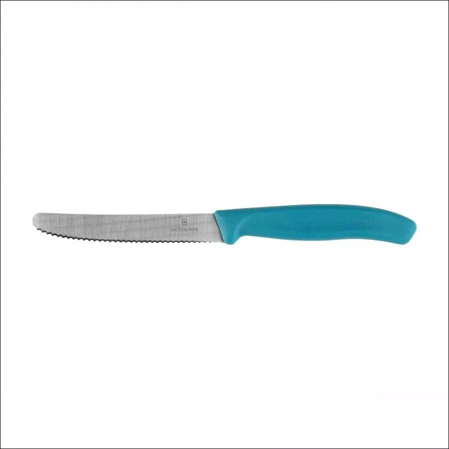 Victorinox Swiss Classic 6.7834.C1 virtuvinis peilis, dantytas, su užapvalintu galiuku, žalias