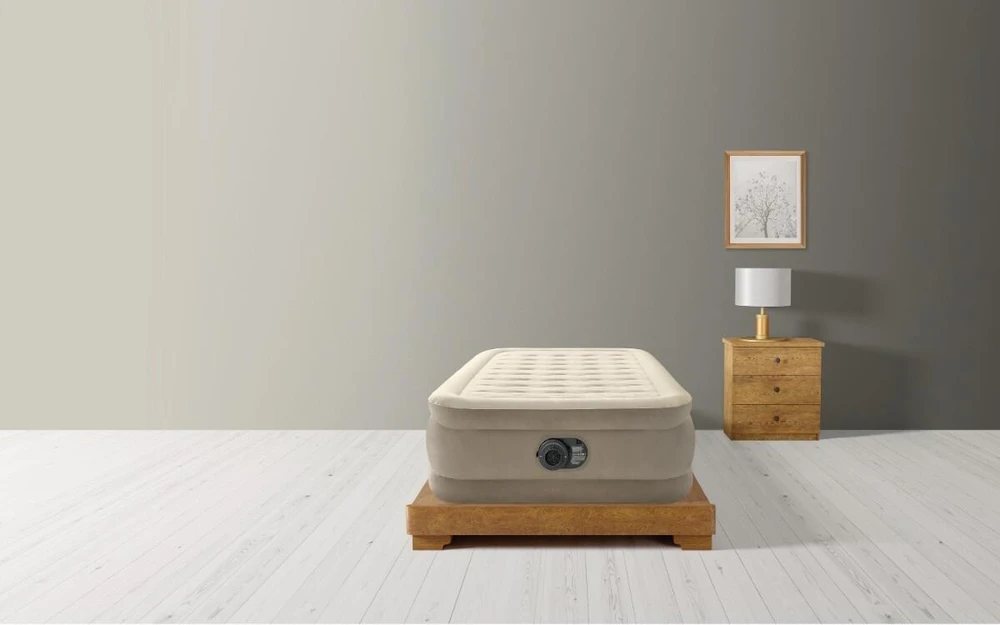 Pripučiamas čiužinys 191x99x46 cm su integruota elektrine pompa INTEX 64426ND