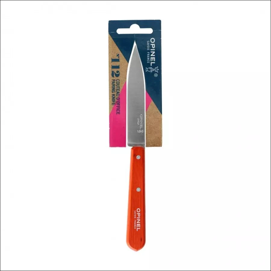 Opinel 112 skutimo peilis, oranžinis virtuvinis peilis