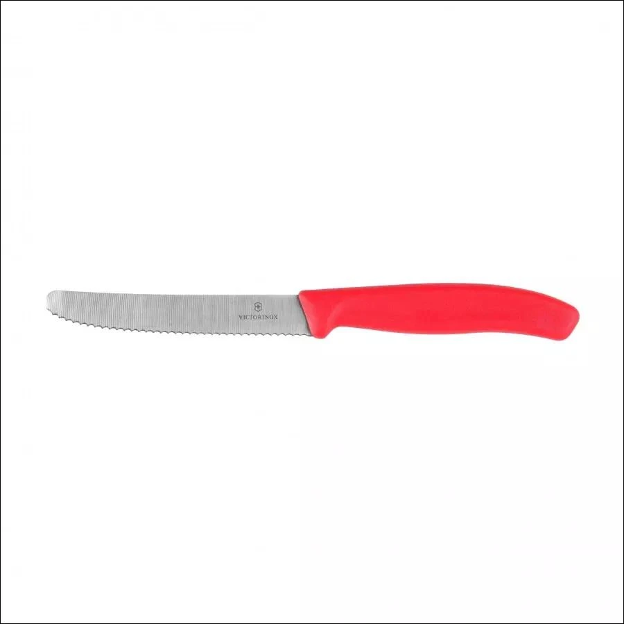 Virtuvinis peilis Victorinox Swiss Classic 6.7831.C1 dantytais ašmenimis, raudona