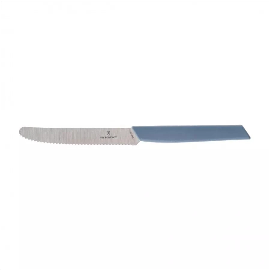 Stalo peilis Victorinox Swiss Modern 6.9006.11W41, mėlynas, dantytas, 11cm