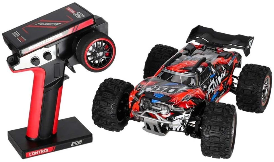 WLToys 184008 1:18 4WD bešepetėlinis RC automobilis su LED, 60 km/h, RTR