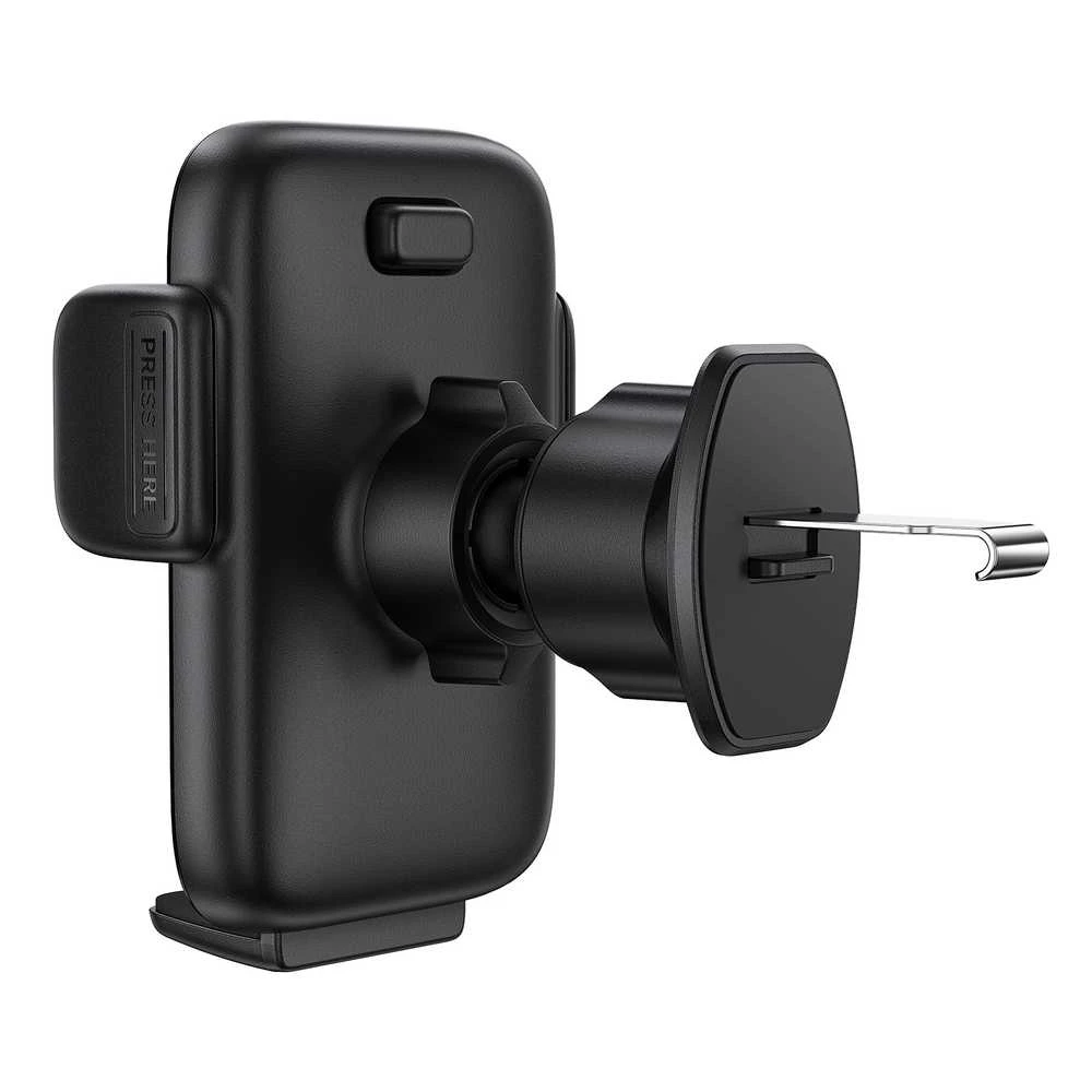 Acefast D27 Auto Gaisa Ventilācijas Telefonu Turētājs 4.5 - 6.7 Ierīcēm Universāls Klips Montāža 360° Rotācija Melns