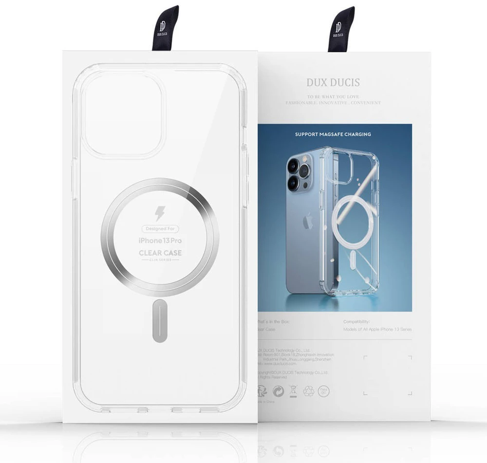 Dux Ducis Clin dėklas suderinamas su MagSafe, skirtas Apple iPhone 14 Pro Max, skaidrus