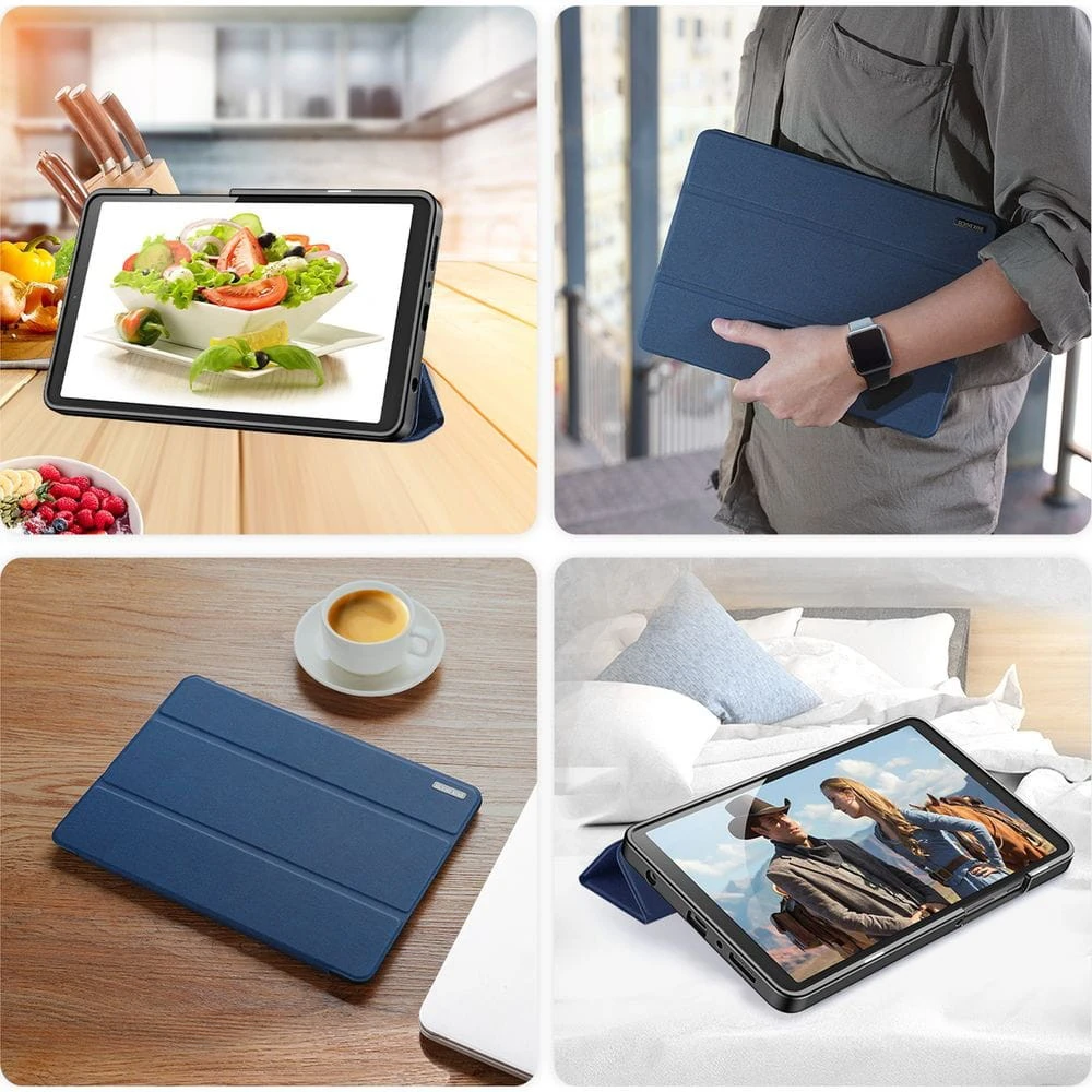 Dėklas Dux Ducis Domo Samsung X110/X115 Tab A9 8.7/X130/X135 Tab A11 8.7 tamsiai mėlynas