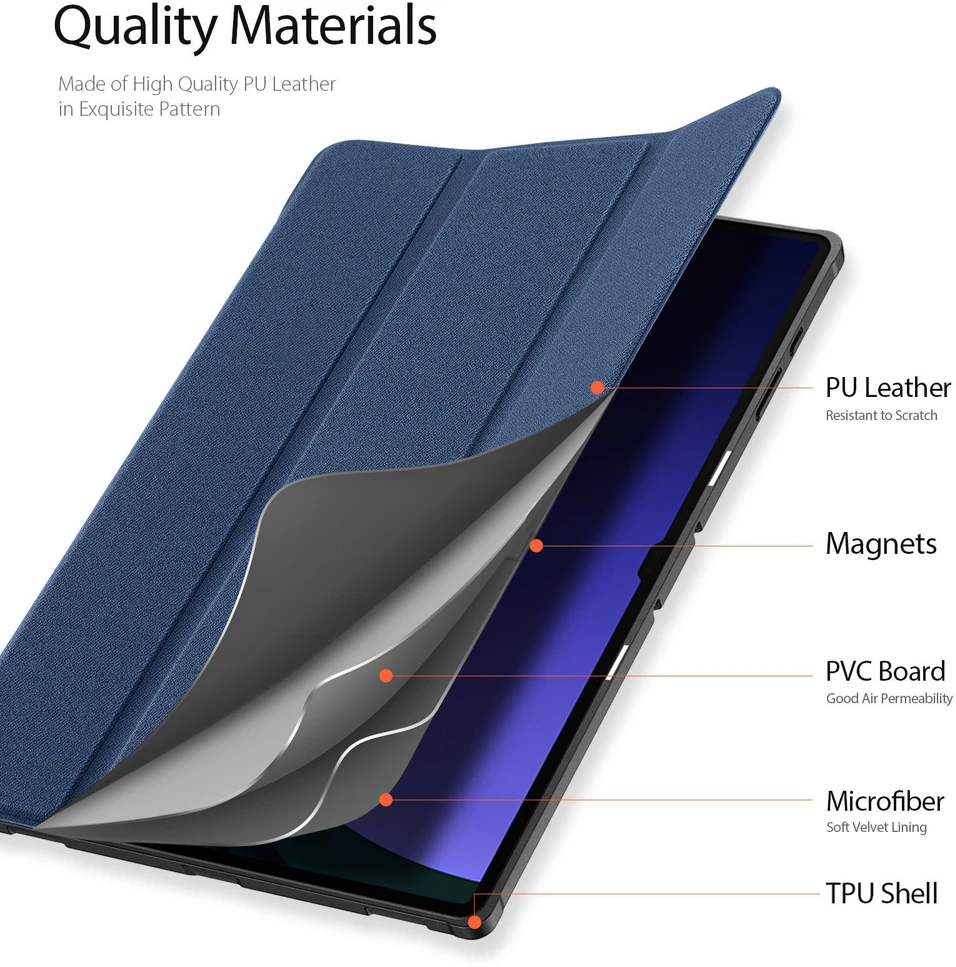 Dėklas Dux Ducis Domo Samsung X920 Tab S10 Ultra tamsiai mėlynas