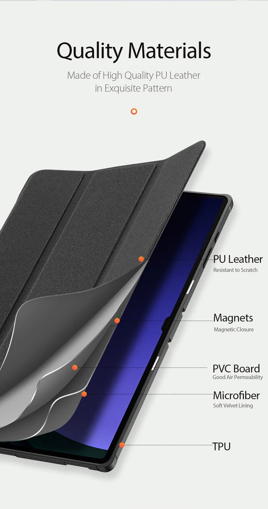 Dėklas Dux Ducis Domo Samsung X920 Tab S10 Ultra tamsiai mėlynas