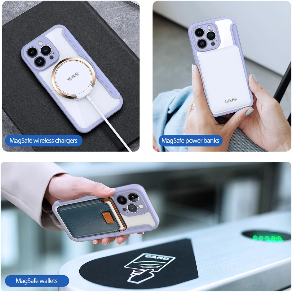 Dėklas Dux Ducis Skin X Pro Apple iPhone 15 Plus violetinis