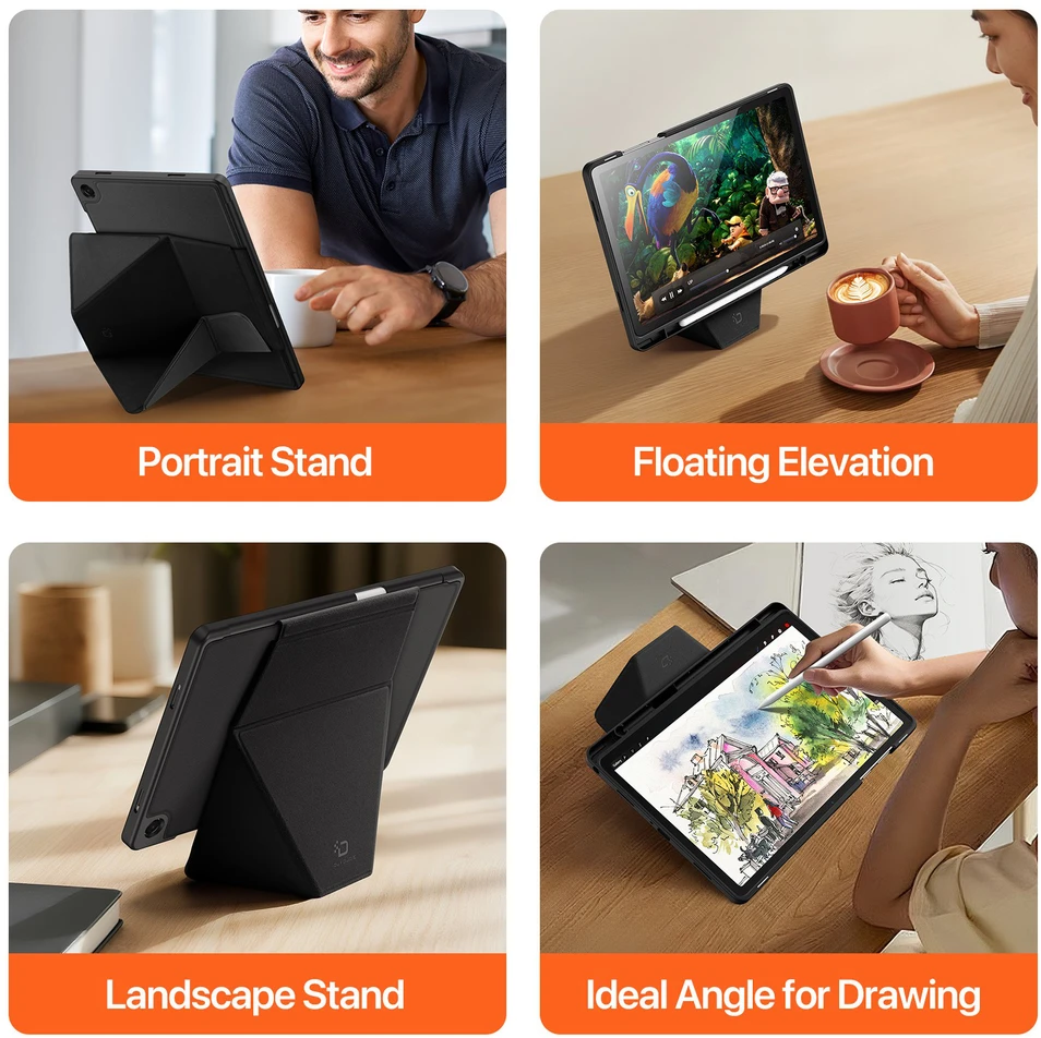 Dėklas Dux Ducis Vers Samsung X210/X215/X216 Tab A9 Plus 11.0/X230/X235/X236 Tab A11 Plus 11.0 rožinis