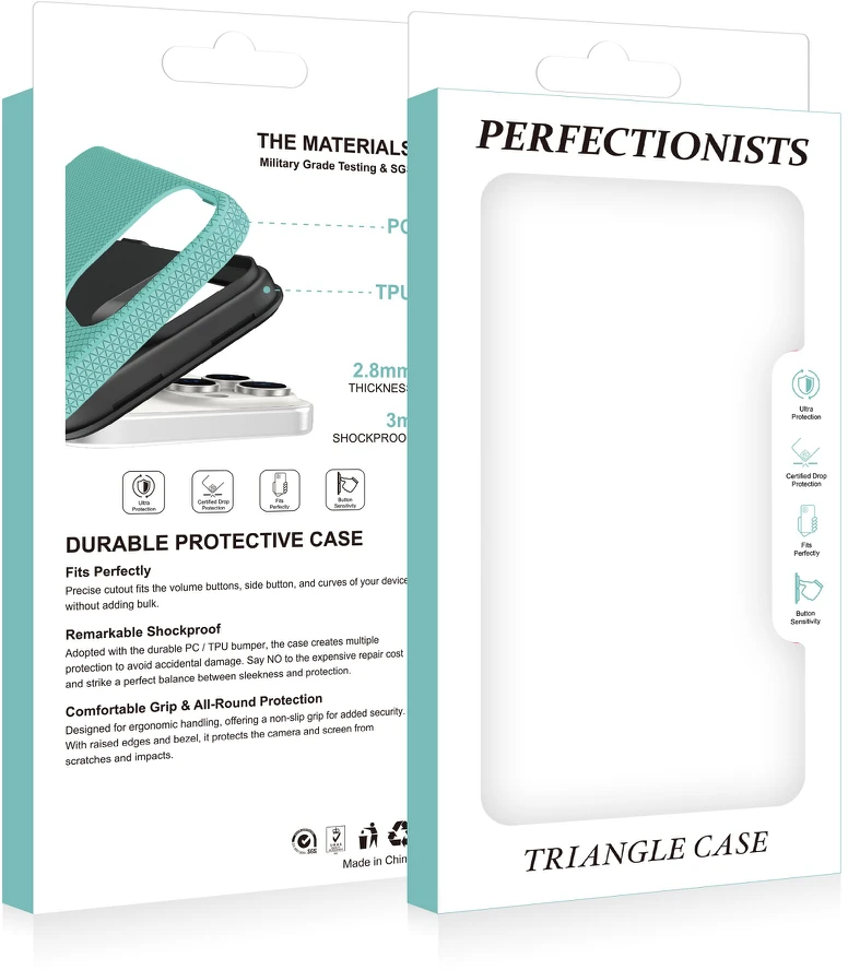 Dėklas Perfectionists Triangle Case Samsung S918 S23 Ultra 5G tamsiai mėlynas