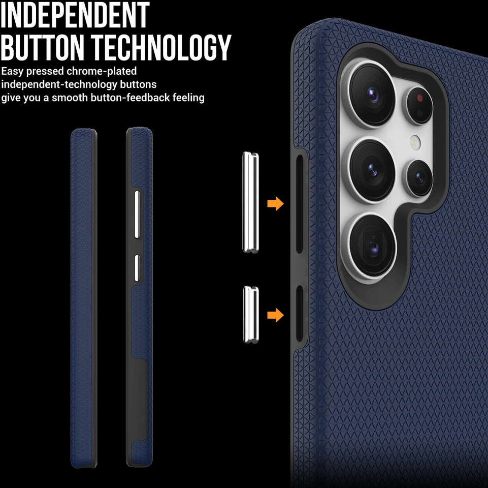 Dėklas Perfectionists Triangle Case Samsung S918 S23 Ultra 5G tamsiai mėlynas