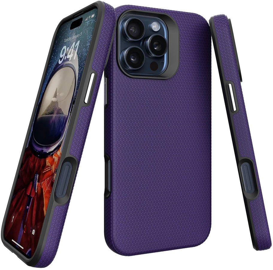 Dėklas Perfectionists Triangle Mag Case Apple iPhone 14 Pro Max violetinis