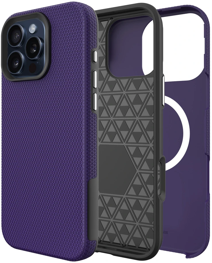 Dėklas Perfectionists Triangle Mag Case Apple iPhone 14 Pro Max violetinis