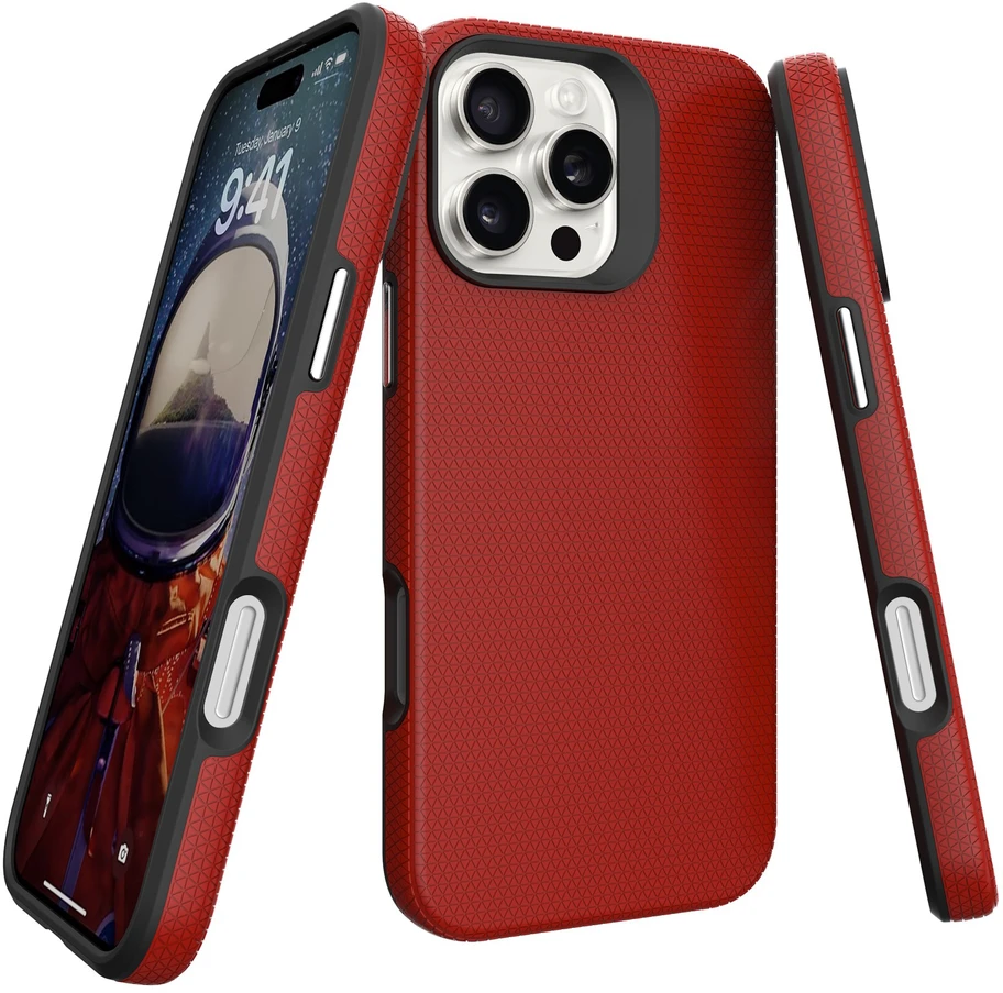 Dėklas Perfectionists Triangle Mag Case Apple iPhone 14 Pro Max raudonas