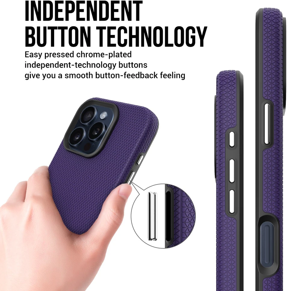Dėklas Perfectionists Triangle Mag Case Apple iPhone 14 Pro Max violetinis