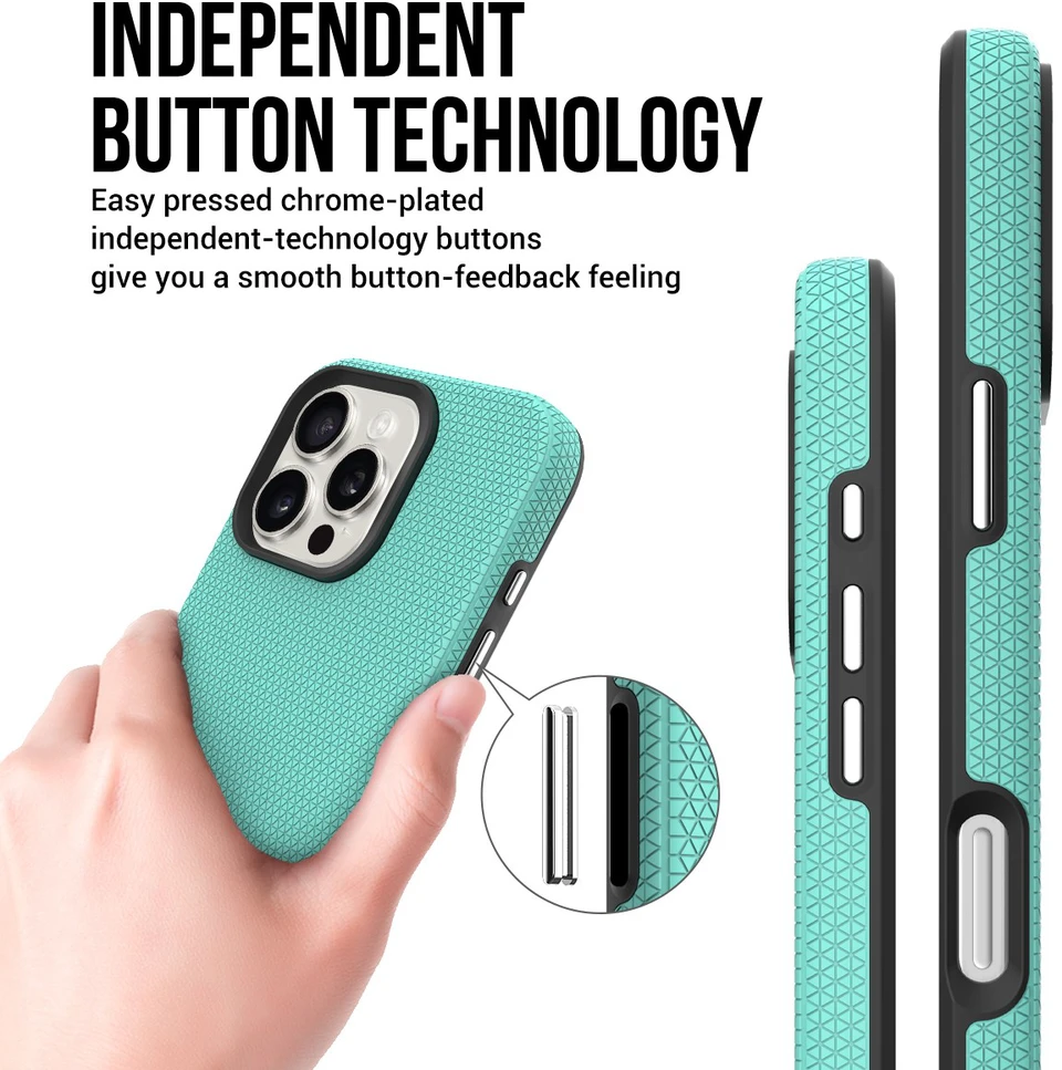 Dėklas Perfectionists Triangle Mag Case Apple iPhone 14 Pro Max žalias