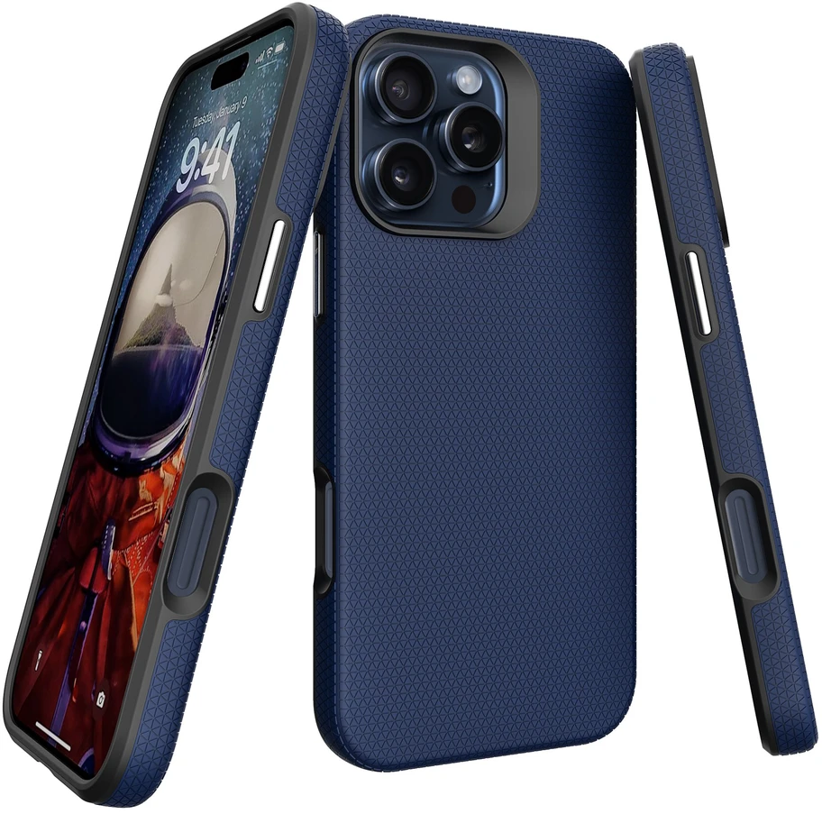 Dėklas Perfectionists Triangle Mag Case Apple iPhone 14 Pro Max tamsiai mėlynas