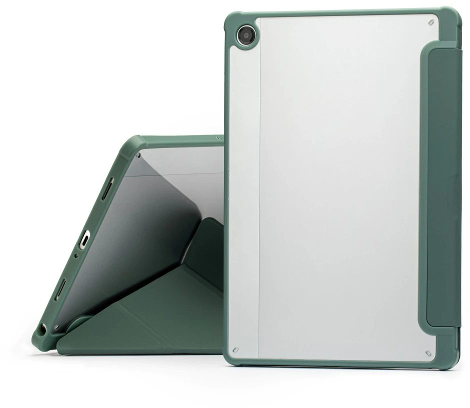 Dėklas Reach Origami Samsung X110/X115 Tab A9 8.7/X130/X135 Tab A11 8.7 tamsiai žalias