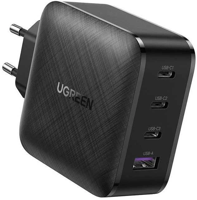 Įkroviklis UGREEN CD224, 3 x USB-C, 1 x USB, GaN, 65W