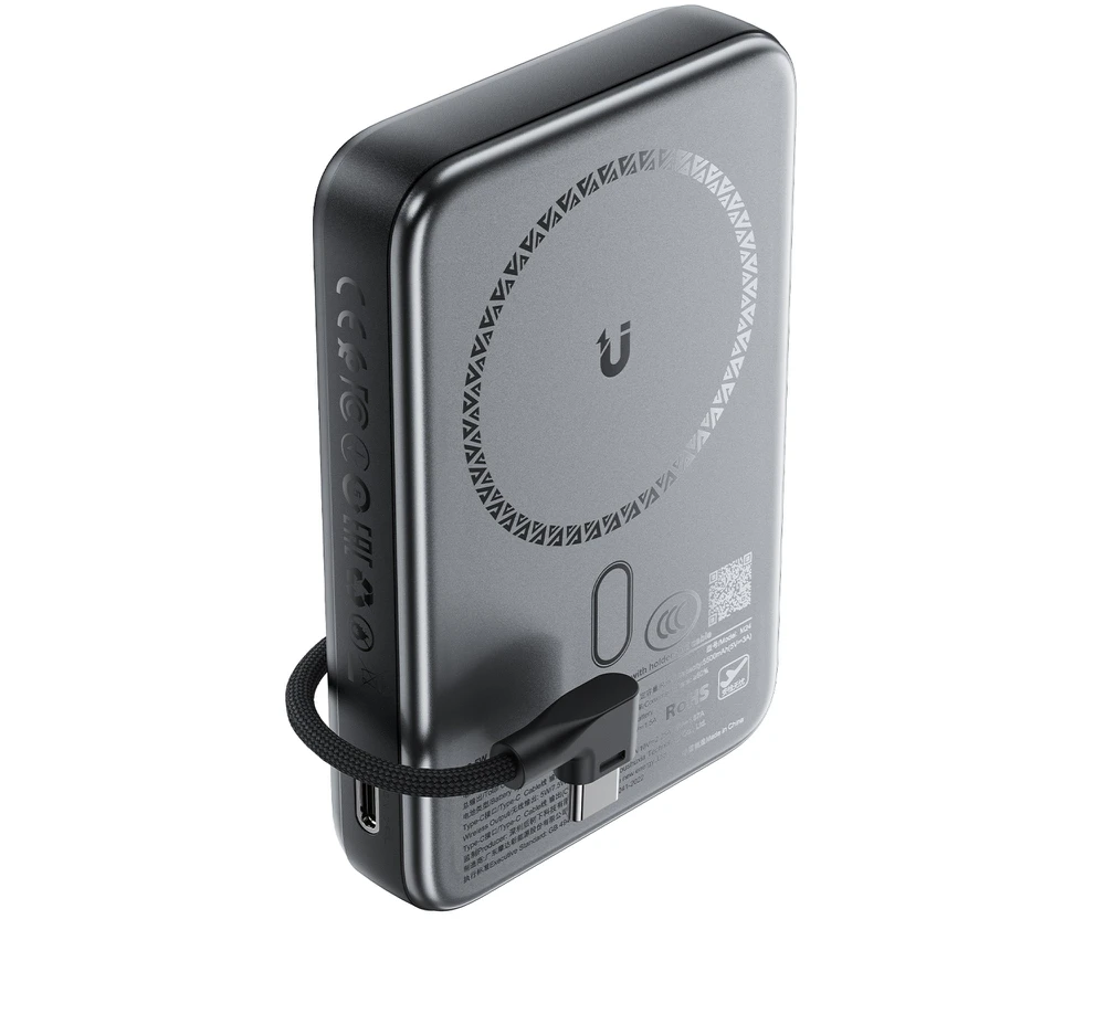 Išorinė baterija Power Bank Acefast M24-10000 22.5W Magnetic Wireless 10000mAh juoda