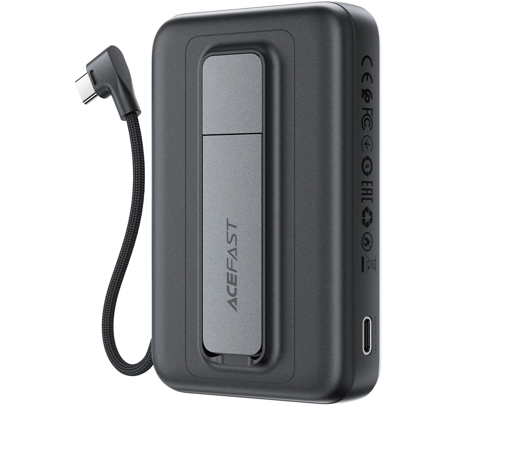 Išorinė baterija Power Bank Acefast M24-10000 22.5W Magnetic Wireless 10000mAh juoda