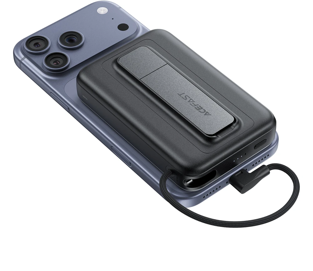 Išorinė baterija Power Bank Acefast M24-10000 22.5W Magnetic Wireless 10000mAh juoda