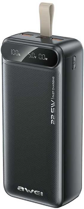 AWEI PowerBank PA-12 30000mAh 22.5W juodos spalvos