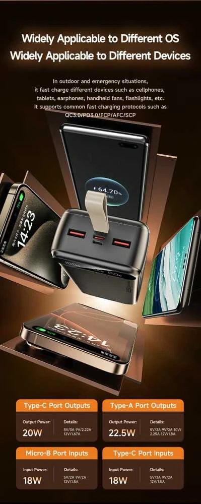 AWEI PowerBank PA-12 30000mAh 22.5W juodos spalvos