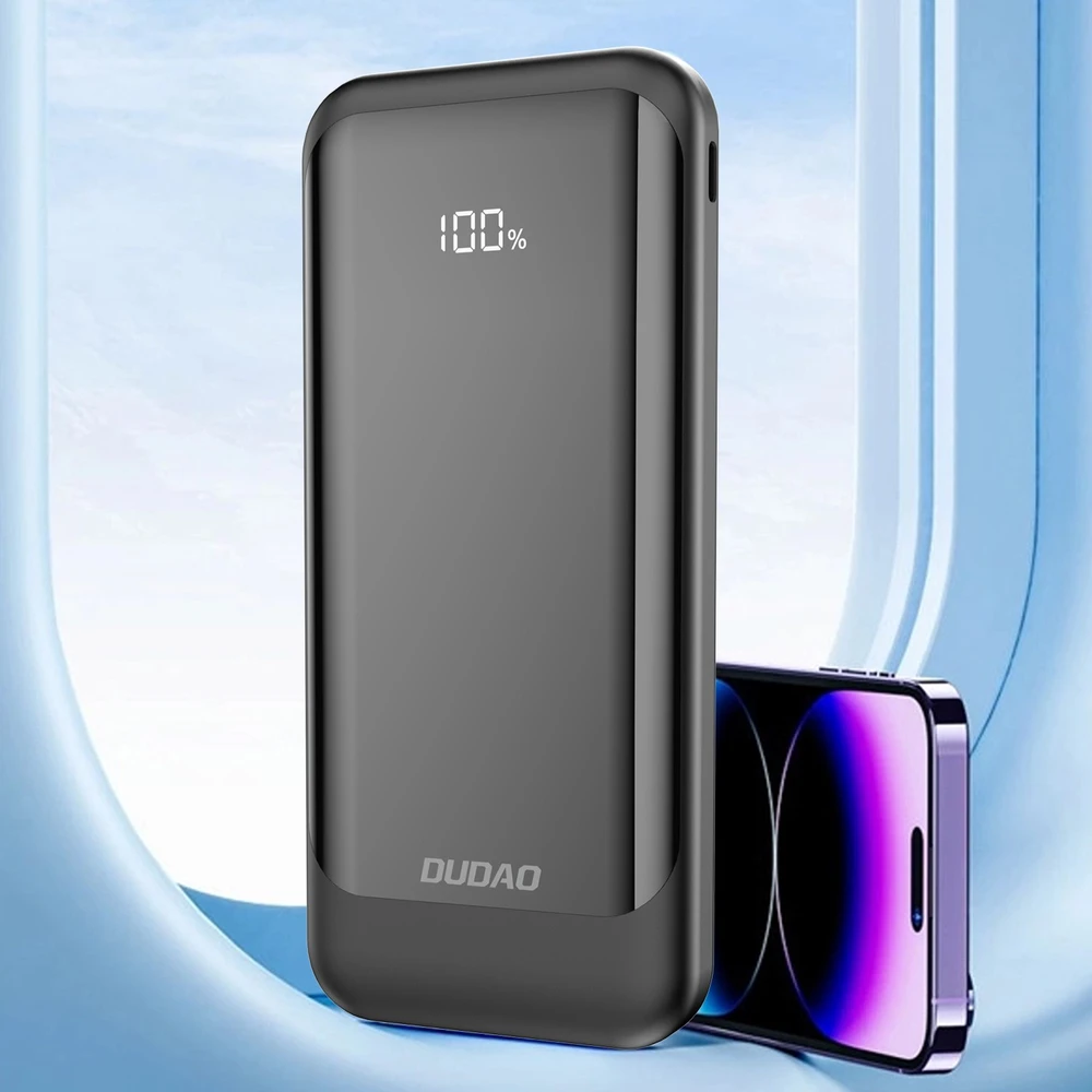 Išorinė baterija Power Bank Dudao K15 22.5W 10000mAh juoda