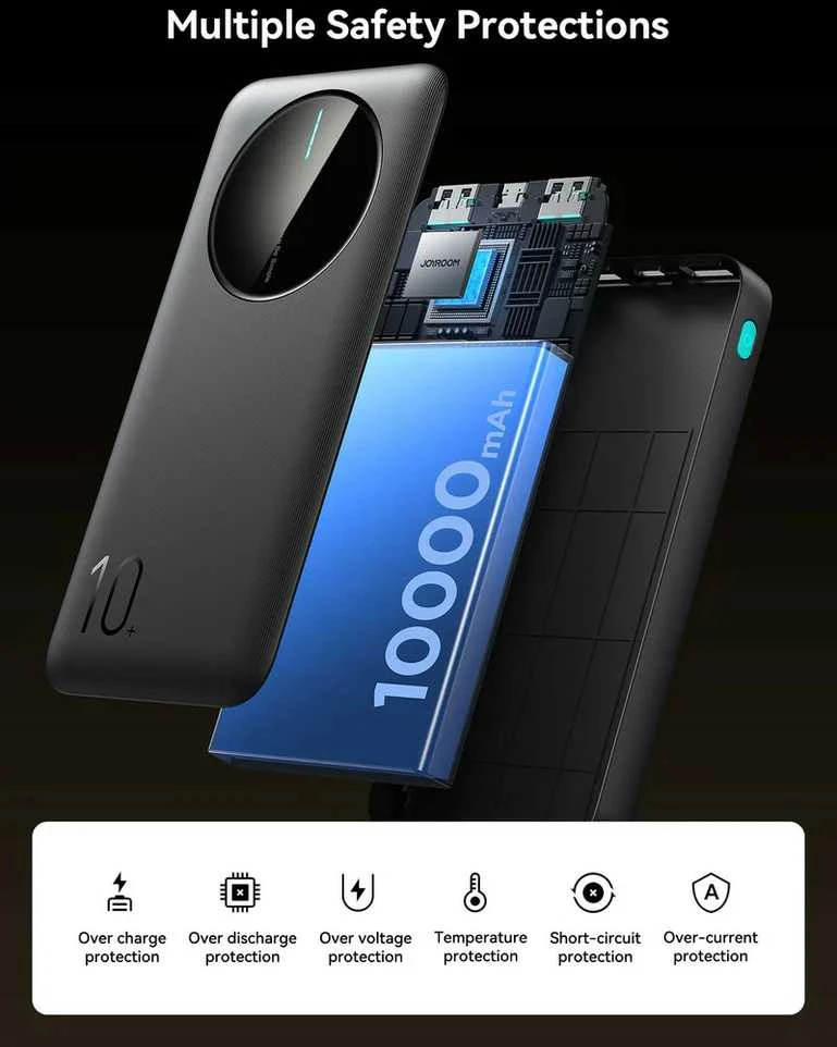 Išorinė baterija Power Bank Joyroom JR-PBF12 10000mAh juoda
