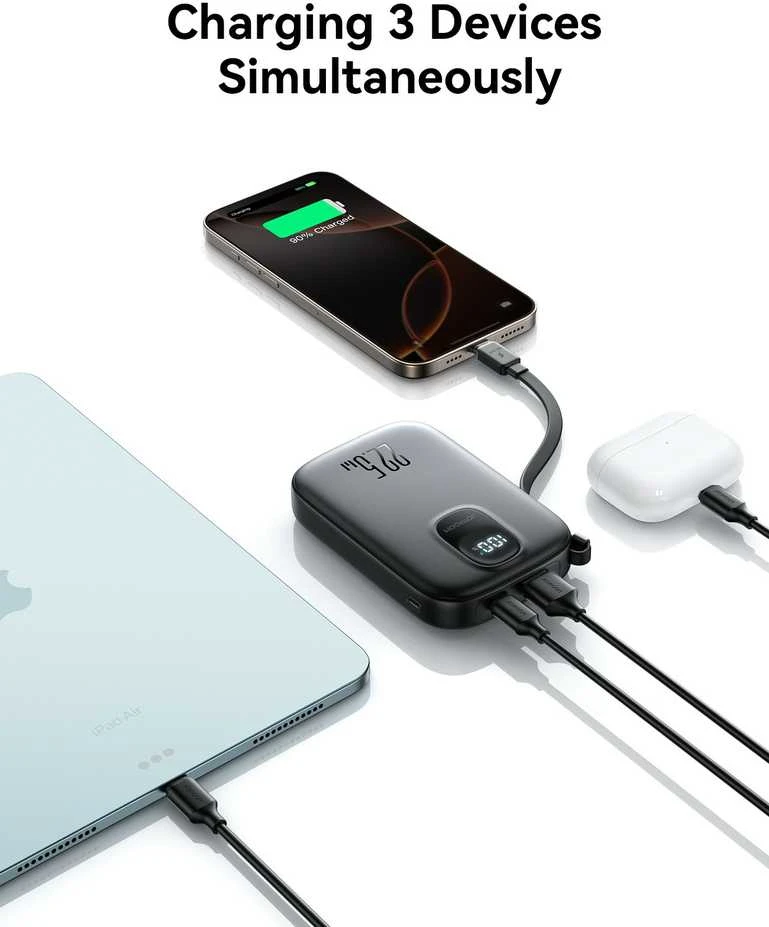 Išorinė baterija Power Bank Joyroom JR-PBF17 22.5W with USB-C cable 10000mAh juoda