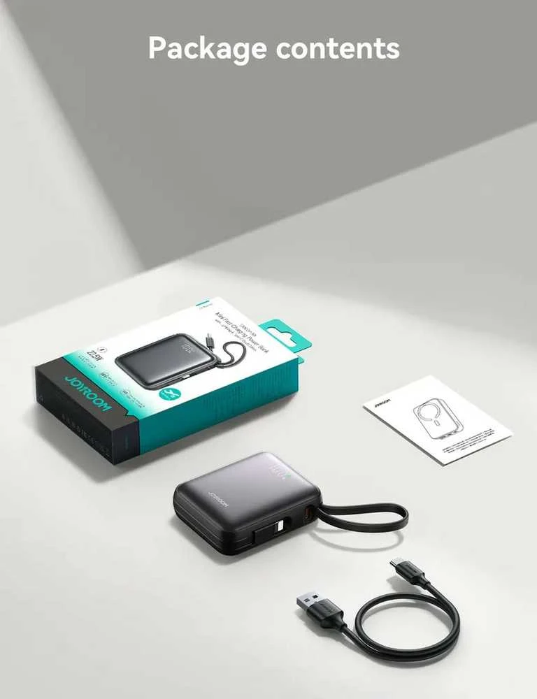 Išorinė baterija Power Bank Joyroom JR-PBF27 22.5W Mini 10000mAh juoda