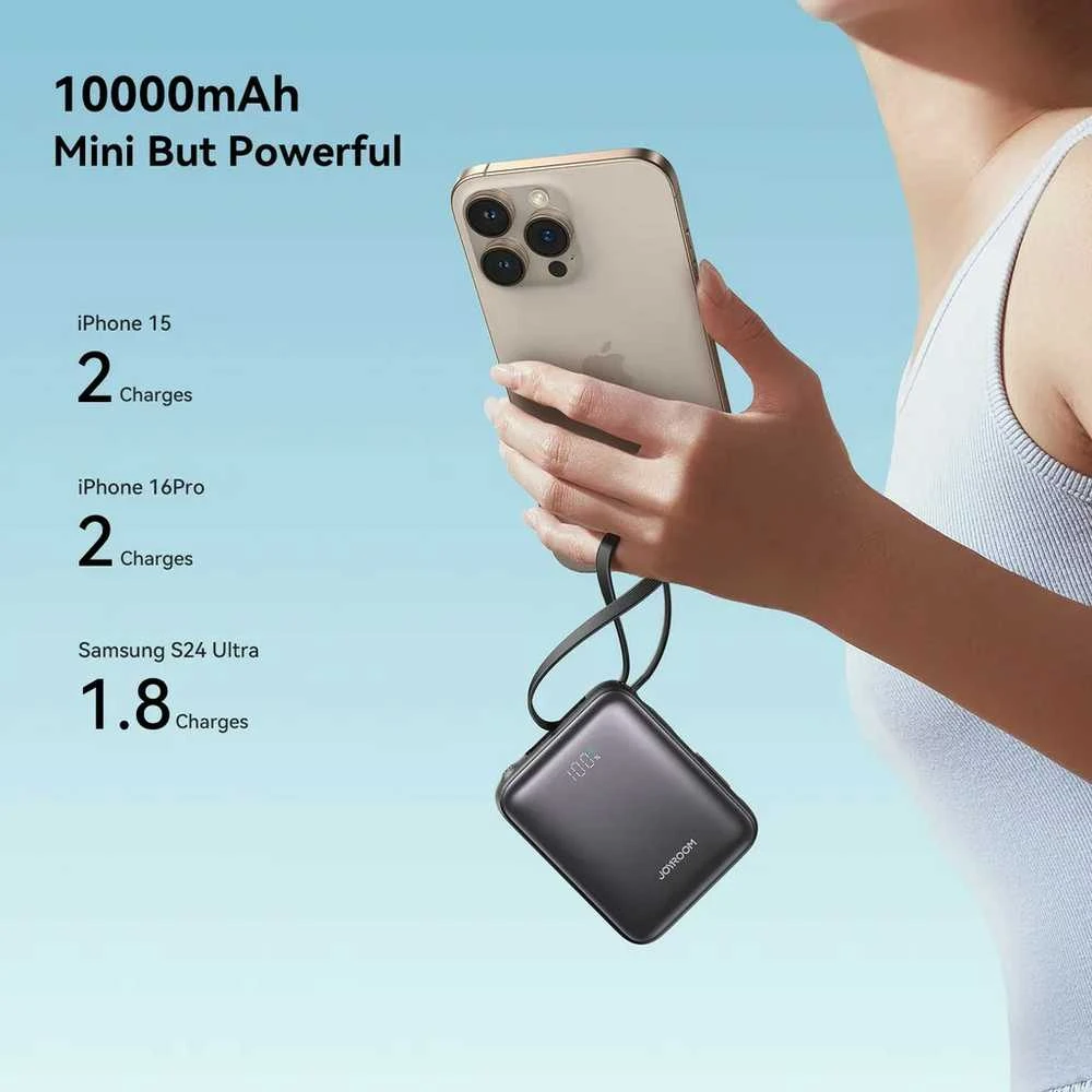Išorinė baterija Power Bank Joyroom JR-PBF27 22.5W Mini 10000mAh juoda