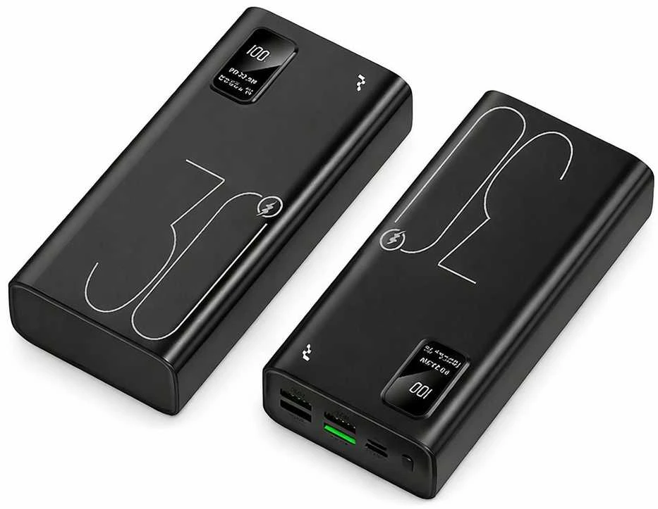 Išorinė baterija Power Bank Reach RR-H34B 22.5W 30000mAh juoda